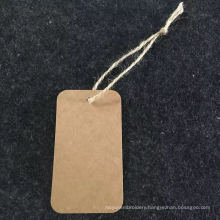Clothing Hangtag Wholesale Cheap Design Custom Shape Kraft Paper Blank brown Hang Tags with Cotton String